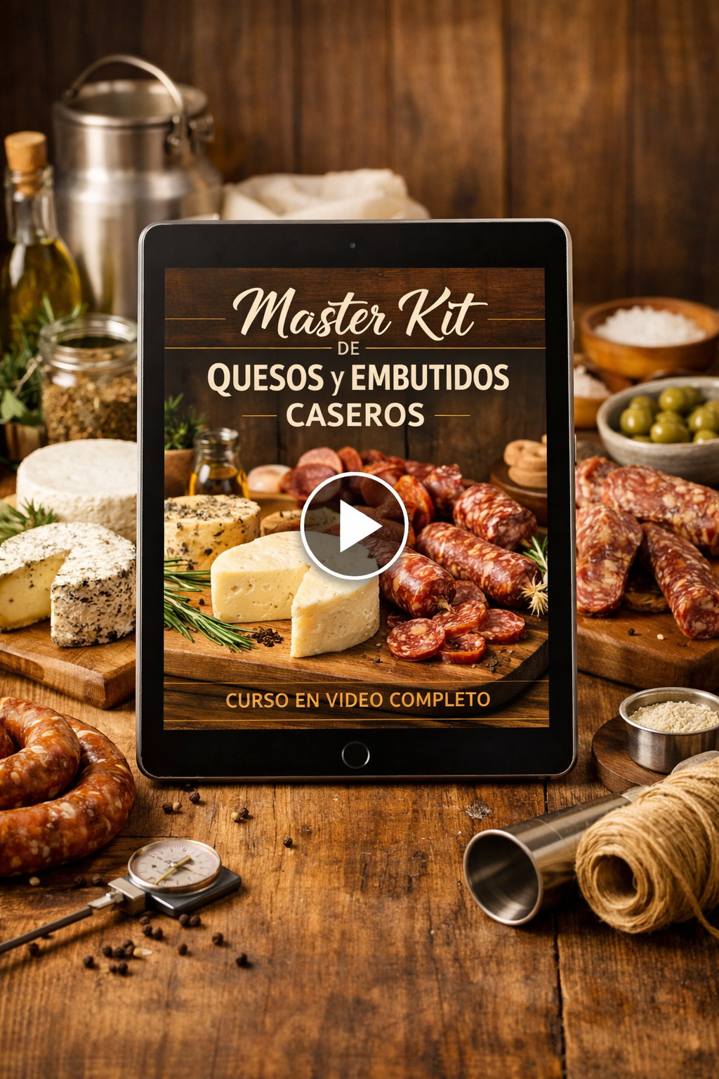 Master kit de Quesos y Embutidos ARTESANALES (RECETAS PASO A PASO + VIDEOS) Editor de texto enriquecido